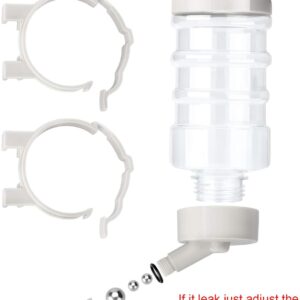 No Drip Dog Kennel Water Bottle Dispenser for Crate, 400ml Dripless Pet Drinking Fountains Kettle with Automatically Feeding Water (White)