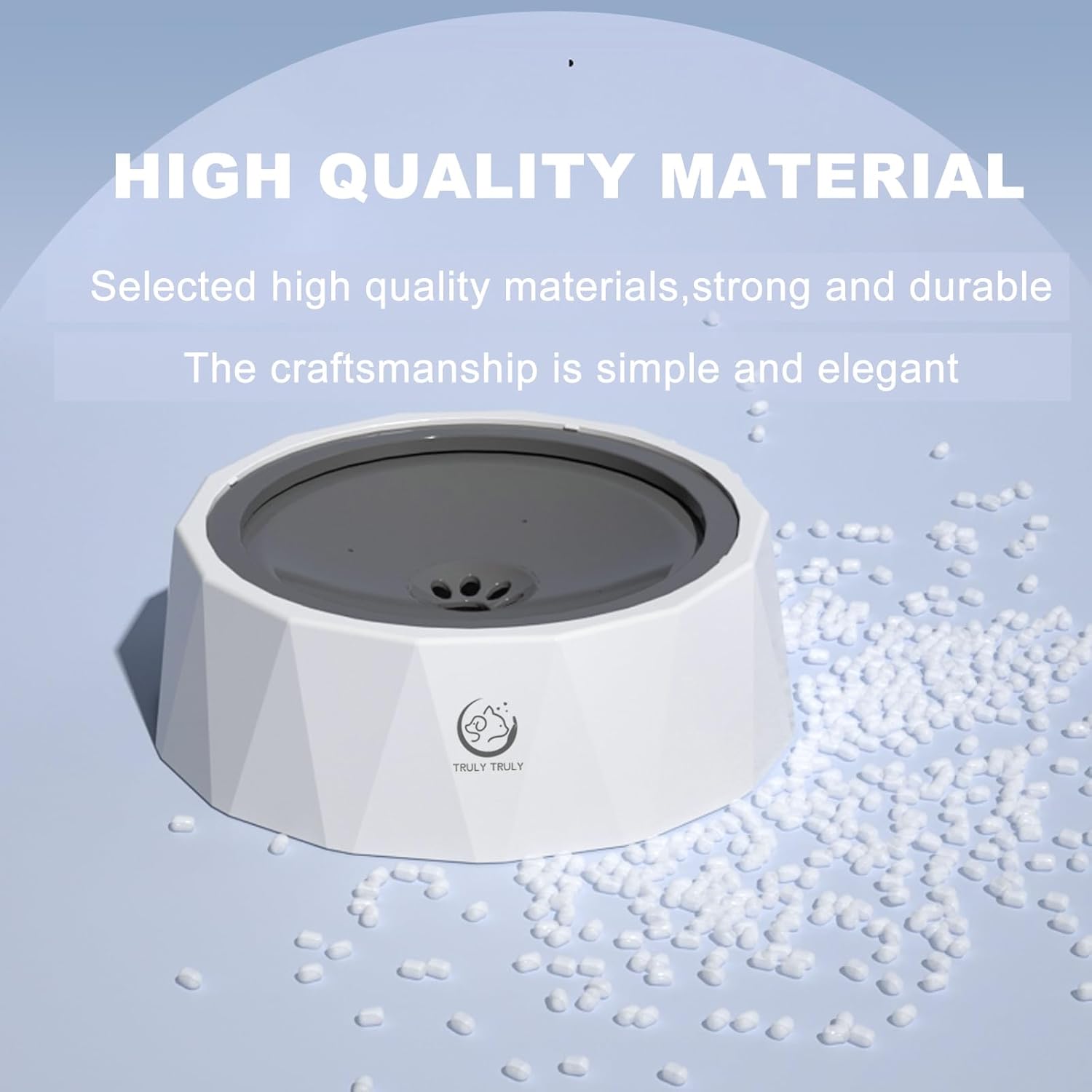 Spill Proof Slow Drinking Pet Water Bowl, Vehicle Travel Friendly Water Bowl for Cats and Dogs (White, 1 L) - Image 8