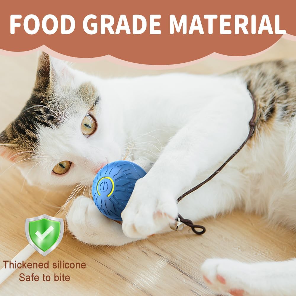 Shaky Ball Toy for Dogs, 2025 New Interactive Dogs Toy Durable Automatic Rolling Balls, Rechargeable Smart Dog Ball Chew Resistant Dog Balls for Indoor Play (Blue) - Image 4