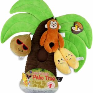 Bow Wow Pet Dog Toy, Palm Tree Hide & Seek, 10 inches (Model: 97707)