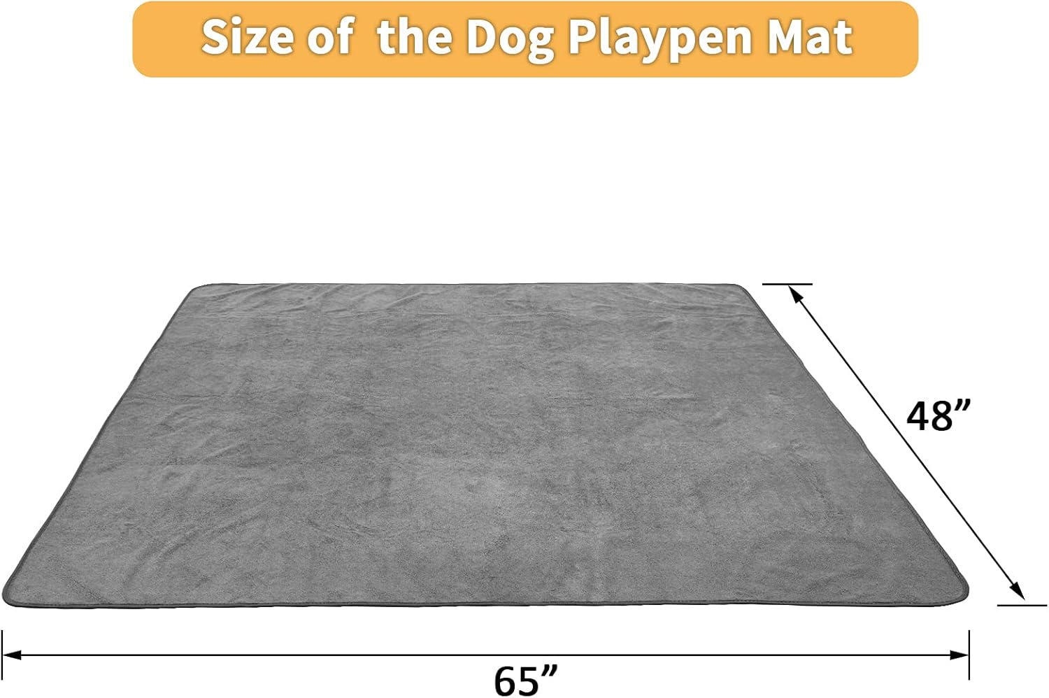 Dog Pee Pad Washable Extra Large, Instant Absorb Thicker Training Pads Non-Slip Pet Playpen Mat, Waterproof Reusable Floor Mat Ideal for Puppy Senior Dog Whelping Incontinence Housebreaking 65x48 Inch - Image 6