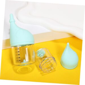 Toyvian 2-Pack Newborn Kitten and Puppy Feeding Bottles Milk Feeder Soft Nipples for Easy Nursing for Small Pets and Travel