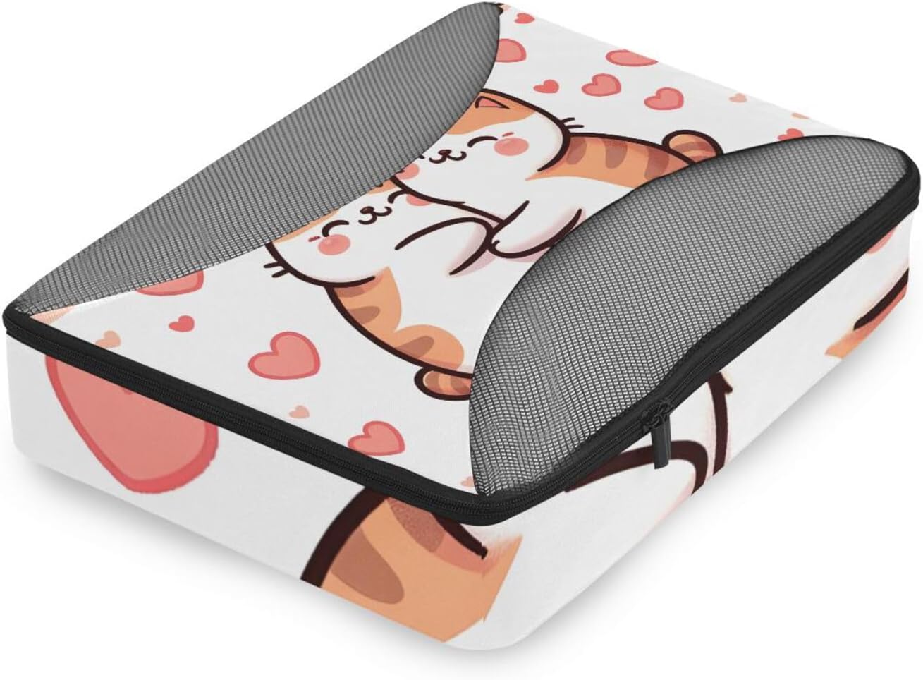 Packing Cubes for Travel 4 Set Cat Cute Pet Luggage Set Suitcase Organizer Bags Mesh Accessories Storage Pouch Toiletry Packing Cubes - Image 7