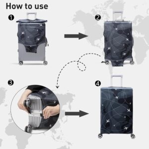 Personalized Luggage Cover – Custom Luggage Covers with Text Photo, Double-sided Design Customized HD Printing Durable and Scratch-resistant Perfect Personalized Gift