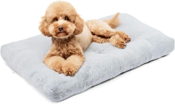 Amazon Basics Small Dog Bed for Crate, Washable Small Dog Mat for Pet Kennel, Anti-Slip, Cama para Perros, 30x19x3 Inches