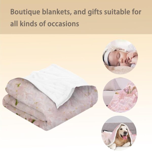 Cute Yorkie Dogs in Flower Field Blanket | Soft Warm Fuzzy Lightweight Flannel Throw Blanket for Couch, Bed, Decor, Travel & Outdoor Use, Cozy Blankets for Adults Kids Women Girls 60×50 in - Image 5