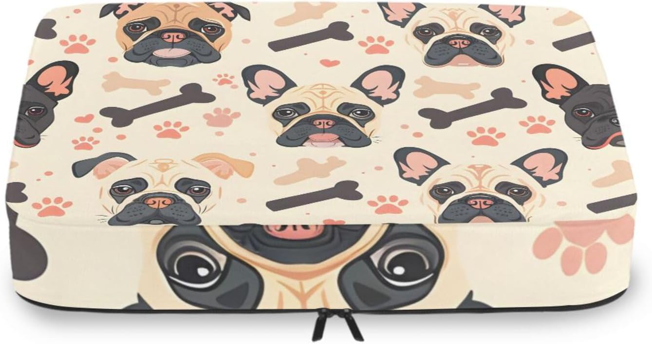 Packing Cubes for Travel 4 Set Dog Pug Pets Luggage Set Suitcase Organizer Bags Mesh Accessories Storage Pouch Toiletry Packing Cubes - Image 4