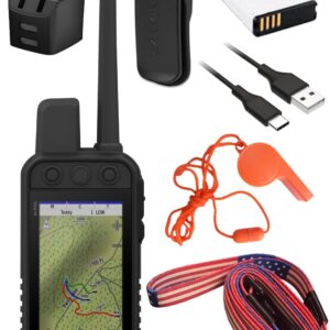 Wearable4U - Garmin Alpha 300 Handheld, Advanced Dog Tracking and Training Handheld, Touchscreen with Leash and Whistle Bundle