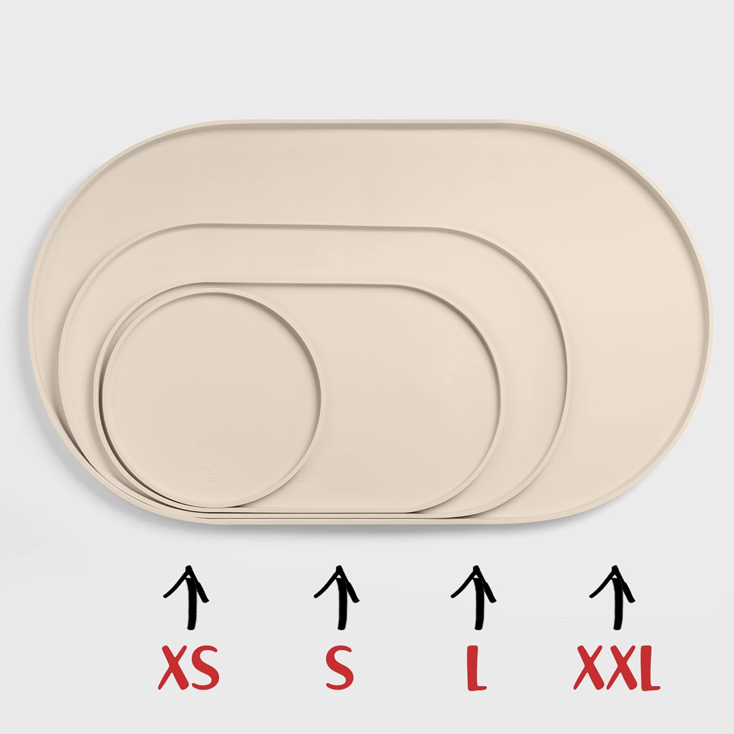 DogBuddy Dog Food Mat - Waterproof Dog Bowl Mat, Silicone Pet Mat for Food and Water Bowls, Nonslip Pet Feeding Mat with Edges, Dogs Food Mats for Floors, Puppy Supplies (White Sand) - Image 3