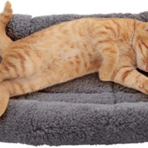 Enjoying Cat Mat Bed 10" x 15" Pet Bed with Pillow Around for Puppy Kitten Curled Sleeping Beds for Carrier/Crate Small Dog Cushion, Anti Skid Bottom, Small