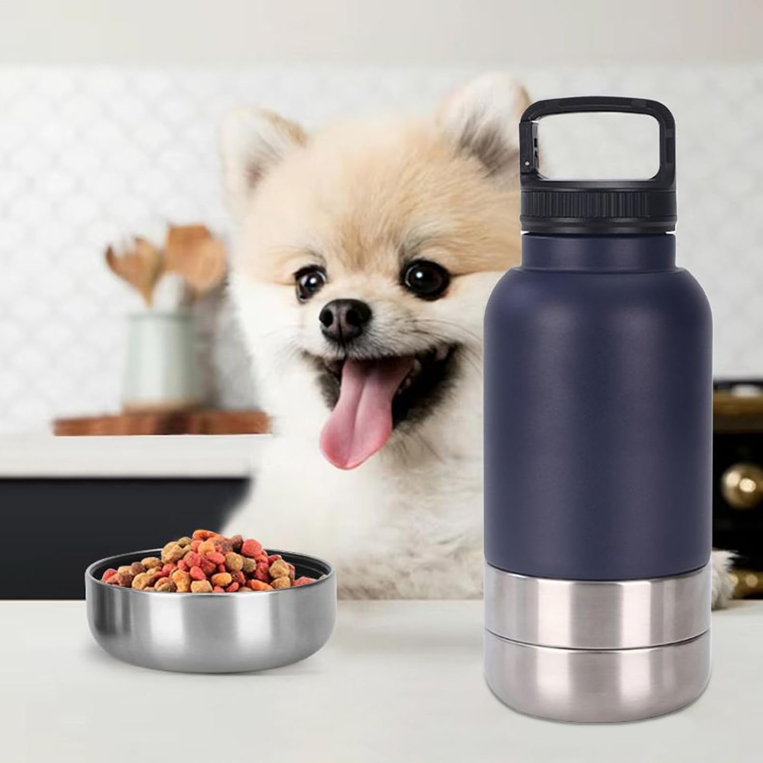 Dog Water Bottle - Dog Water Feeder | Puppy Bottle with Bowl | Leak Proof 1520ml Cat Drinking Cup Detachable Bowl Outdoor Travel Walking Hiking Apartment Camping Portable Pet Hydration Accessory - Image 5