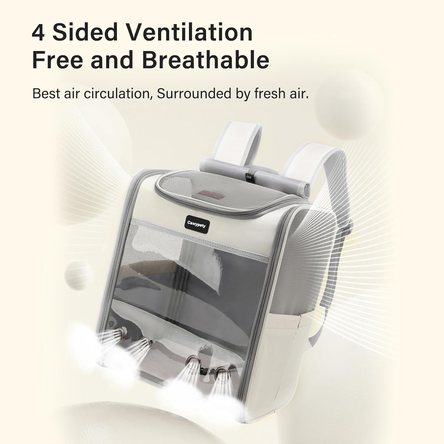 Cat Carrier Backpack,Cat Carrier with Window Blind,Cat Backpack for Small Cats Dogs, Safety Straps, Collapsible, Breathability,Designed for Travel, Hiking, Outdoor,Car - Image 4