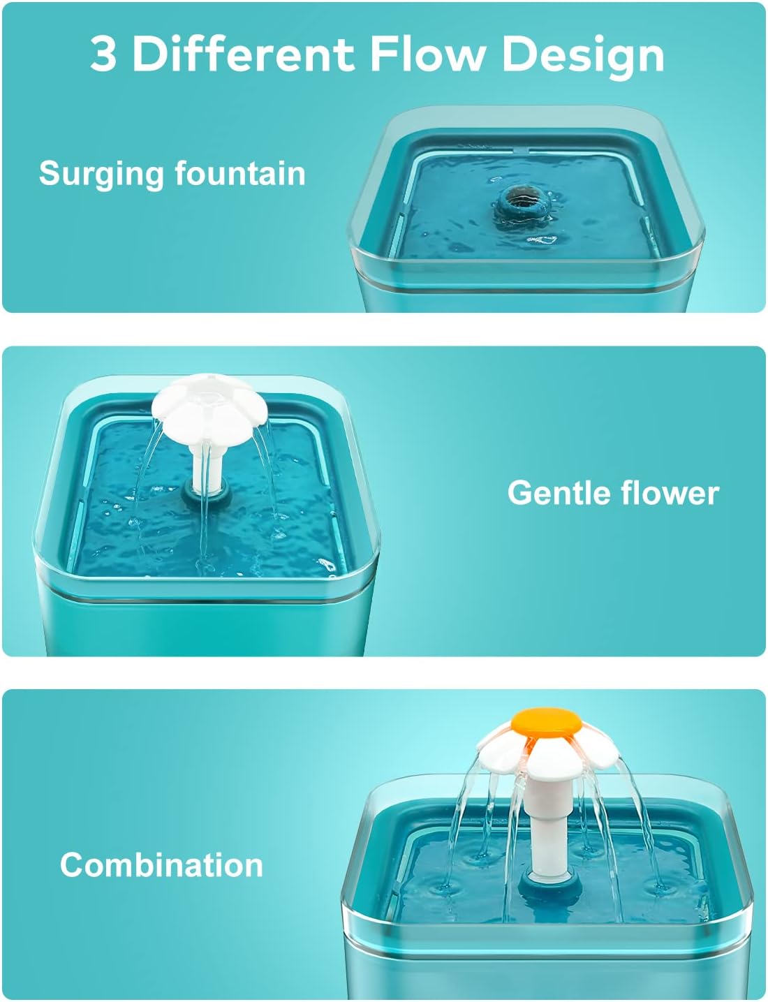 Cat Water Fountain: Cat Fountain - Water Fountains for Cats Indoor - 67oz/2L Cat Fountains for Drinking - Pet Water Fountain - Ultra Silent - Cat Drinking Fountain for Small Dogs - AONBOY - Image 6