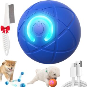 Alizure Vibrating Dog Ball, Bouncing Ball for Dogs and Cats, Interactive Smart Jumping Balls Dog Toy for All Dogs (Blue)