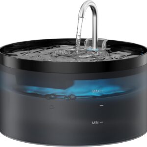 Cat Water Fountain: 108oz/3.2L Cat Fountain Super Silent Pet Drinking Dispenser - Water Fountains for Kitty Indoor - Quiet Pump and Faucet Design - Suitable for Cats and Dogs - BEMOONY