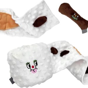 Dog Snuffle Nosework Toy, Interactive Dog Toys Snuffle Toys Plush Toilet Paper Toy, Crinkle Plush Dog Puzzle Toy Pet Hidden Food Squeak Treat Dispensing Interactive Toy for Dogs Pets