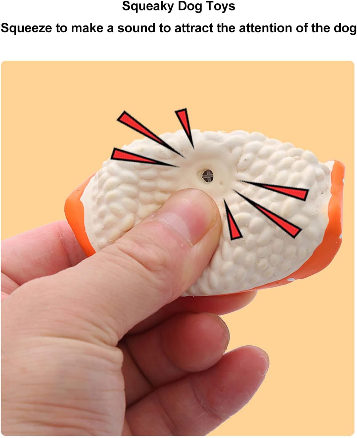 JTLB 3Pack Sushi Shaped Dog Toy, Soft Latex Squeaky Toy for Small to Medium Dogs, Innovative Food Themed Canine Play Toys, Sushi Dog Toy Set - Image 7