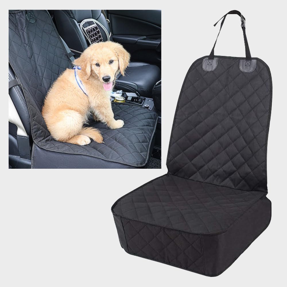 Waterproof Front Seat Car Cover, Pet Front Cover for Cars, Scratch Proof & Nonslip Seat Pet Cover, Dog Car Seat Cover with Seat Belt Fits Most Cars, Suvs - Image 7