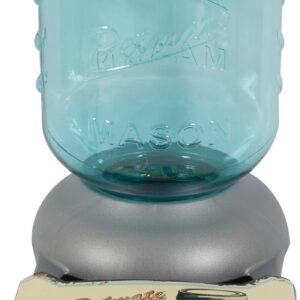 Petmate Mason Inspired Replendish Gravity Waterer, Water Dispenser for Dogs and Cats, 1 Gallon Silver, Made in USA