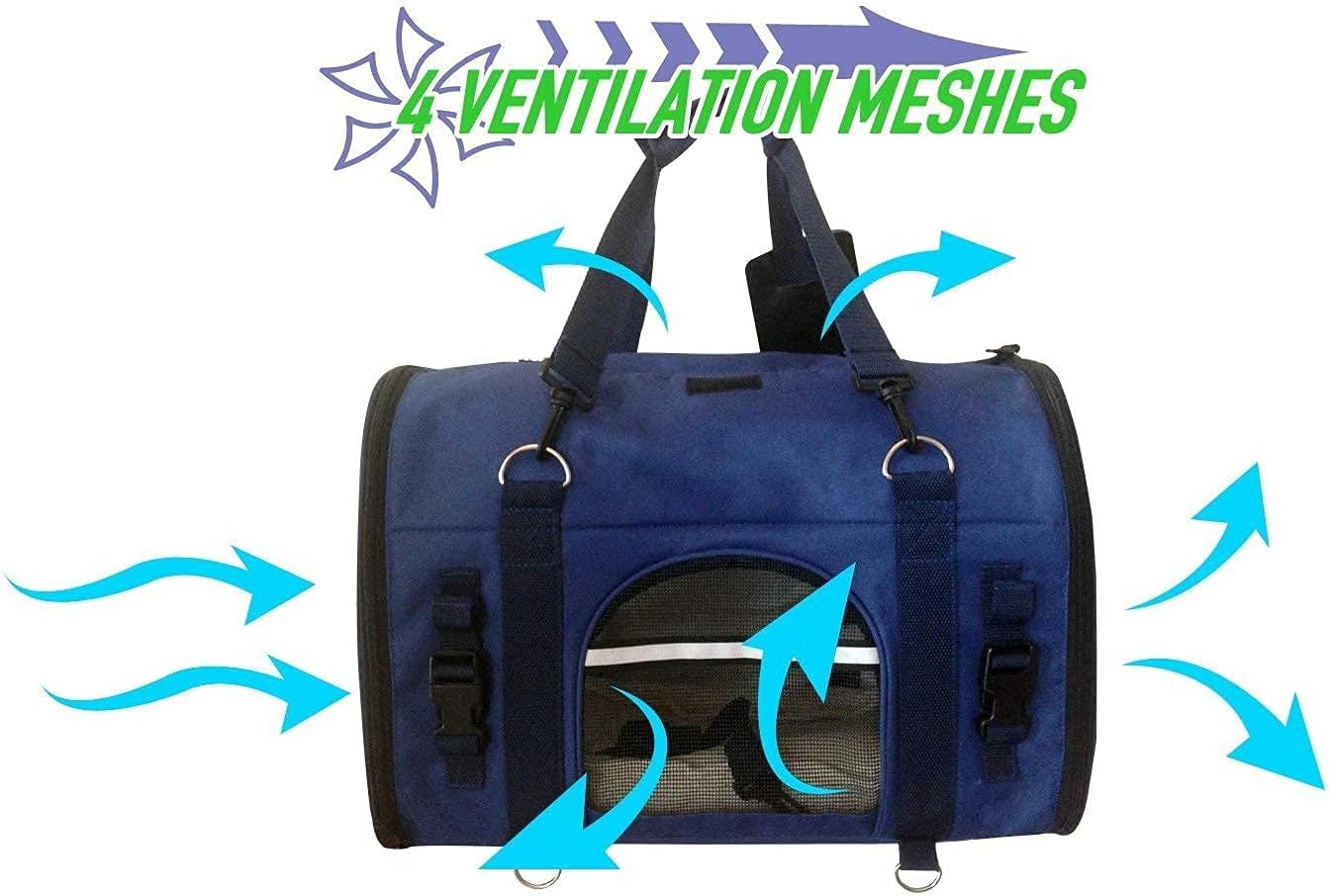 6-in-1 Sturdy Pet Carrier Backpack, Front Pack, Shoulder Bag, Pet Hand Bag, Car Seat Crate, Soft-Sided pet Carrier, Small Dog & Cat Travel Carrier, Size Large for Pets 18-21” Long, by Natuvalle. - Image 6