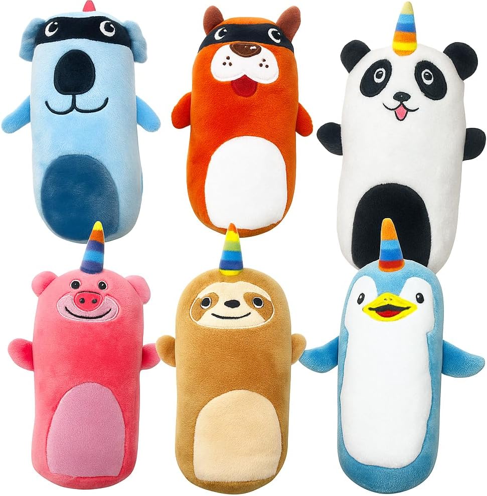 Jalousie 5 Pack Tough Plush Animal Dog Toys Assortment Value Bundle Dog Squeaky Toys Assortment Puppy Pet Mutt Dogs Toy Squeak Toy for Snall Medium Large Breeds (6 Pack Surprise Mix) - Image 8