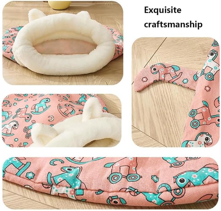 Cozy Pet Nest for Cats and Dogs, Soft Plush Cat Dog Sleeping Bag, Portable Warm Feline Bed Pet Nest Small Dog Cat Bed for All Seasons Indoors (Avocado) - Image 5