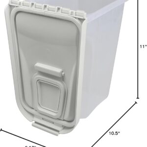 Van Ness 4-Pound Food Dispenser with Fresh-Tite Seal, White , Large (FD4), Clear