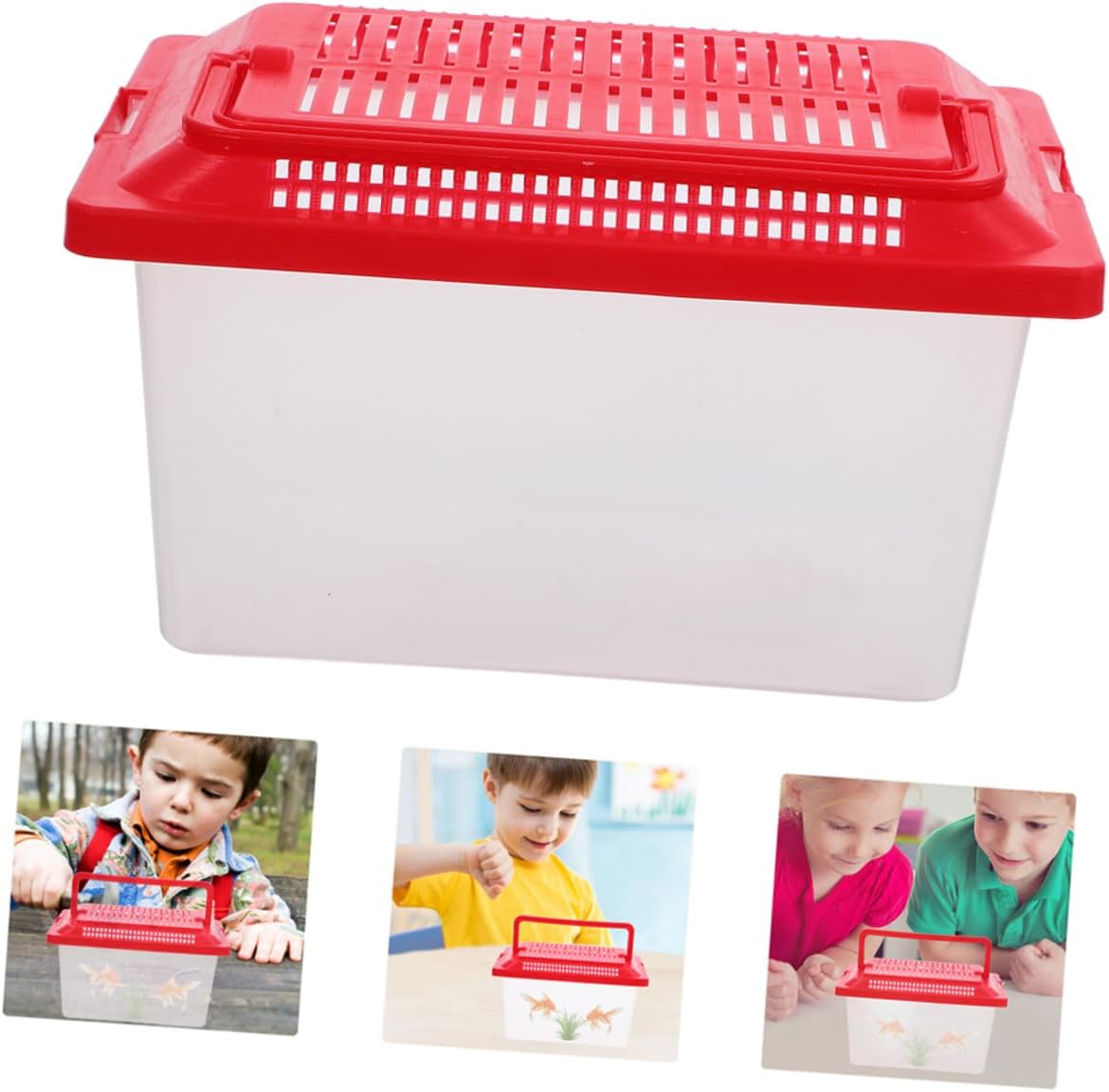 Plastic Handheld Fish Tank Portable Pet Tank Box Turtle Tank Easy- Turtle Aquarium Kit Pet Travel Container - Image 9