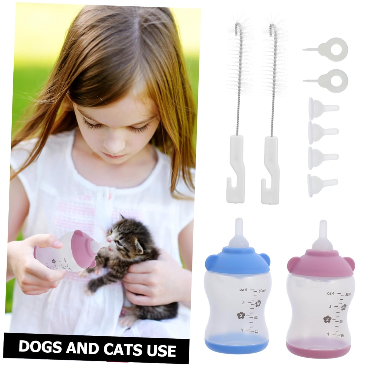 BESPORTBLE 2PCS PET Nursing Bottle Silicone Feeding Bottles for Newborn Puppies and Kittens Portable Feeding Tool for Travel and Outdoor Use - Image 3
