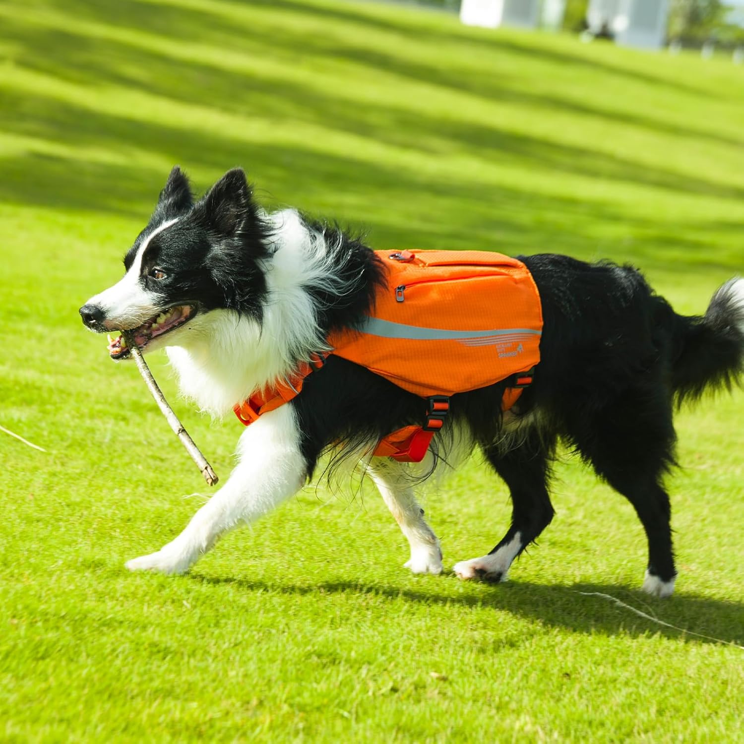 EXCELLENT ELITE SPANKER Y-Shaped Reflective Dog Backpack with Handle Pockets No Pull D-Rings Lightweight Hiking Gear for Dogs Hunting Camping Travel (Orange) - Image 9