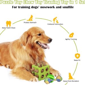 Dog Puzzles, Interactive Snuffle Toys for Dogs, Slow Eating and Keep Busy, Encourage Natural Foraging Skills, Relieve Boredom, 3 Pack Dog Chew Toys for Aggressive Chewers