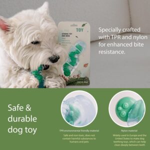 Puppy Teething Stick, Dog Chew Toys for Puppies with Ridges, Gently Clean Teeth & Soothe Sore Gums Caterpillar Stick, Natural Rubber Toy for Snacks & Treats for Small Meduium Large Breed (Green)