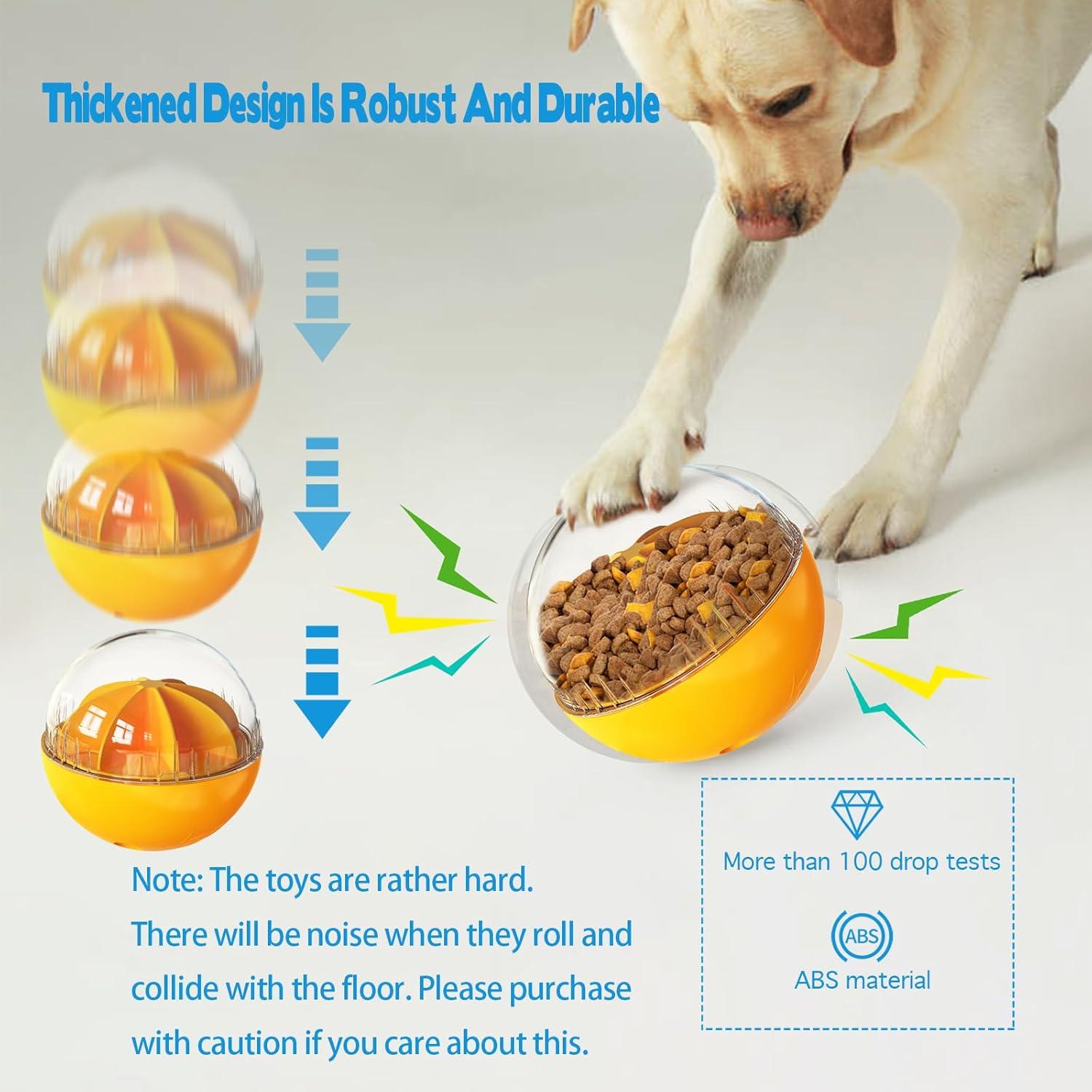 Dog Treat Ball, Interactive Squeaky Mental Stimulation Toys, Slow Feeder Puzzle Toys for Medium/Large Dog Breeds - Image 6