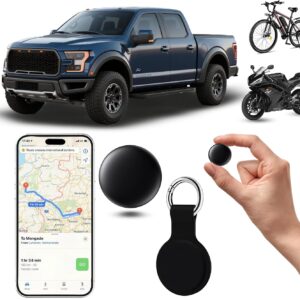 Mini GPS Tracker for Vehicles Hidden - No Monthly Fee Real Time Car Tracker Device Works with Find My iOS, Tracking Device for Kids Dogs Cats Elderly Anti-Theft Car GPS Tag