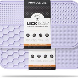 Pup Culture Dog Lick Mat for Dogs (2 Pack), Feeding Pad for Anxious Pets Plus 4 Different Puzzles for Mental Stimulation for Dogs – Supports Mental, Dental, and Digestive Health – Heavy Duty