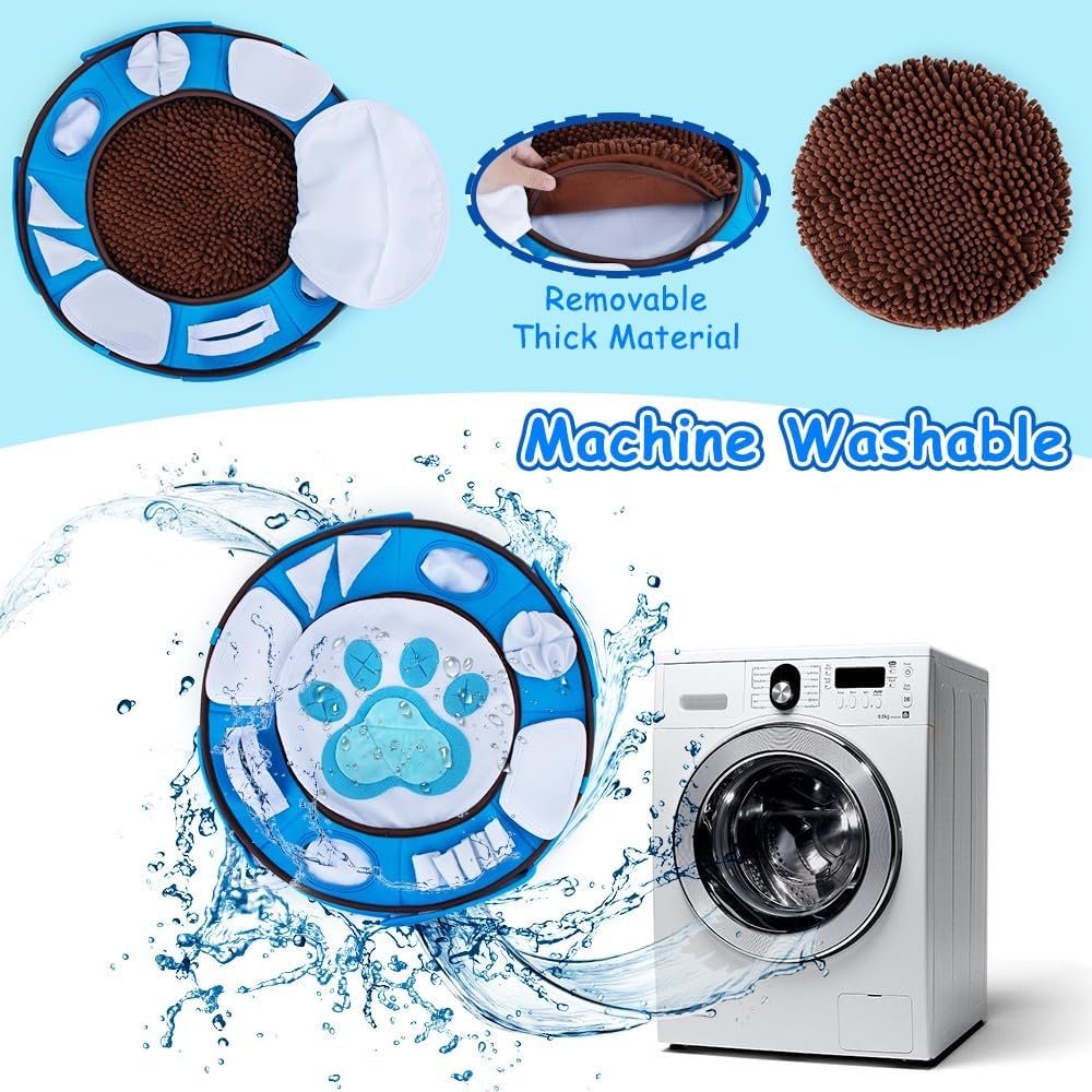 Interactive Dog Snuffle Mat for Small&Medium Breeds – Pet Nosework Slow Feeding Puzzle Toy for Natural Foraging,Mental Stimulation,and Healthy Eating Habits - Image 5
