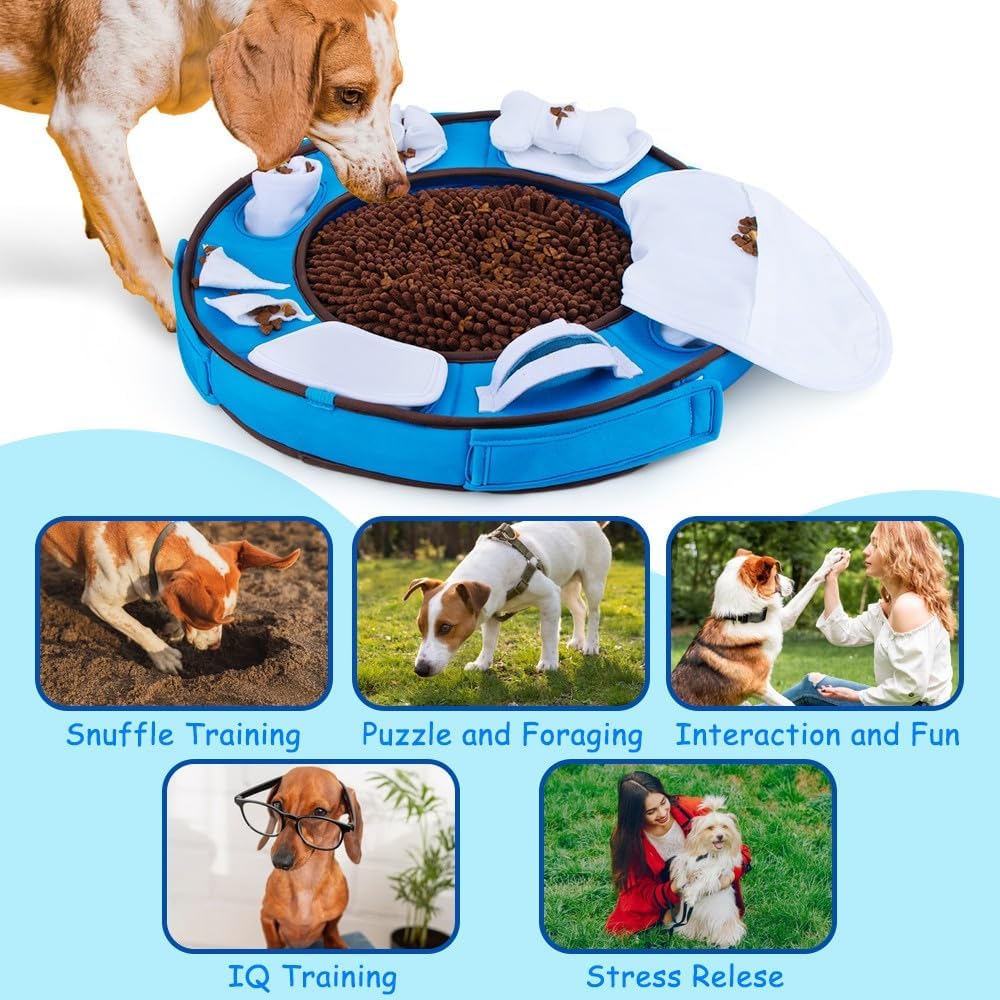 Interactive Dog Snuffle Mat for Small&Medium Breeds – Pet Nosework Slow Feeding Puzzle Toy for Natural Foraging,Mental Stimulation,and Healthy Eating Habits - Image 3