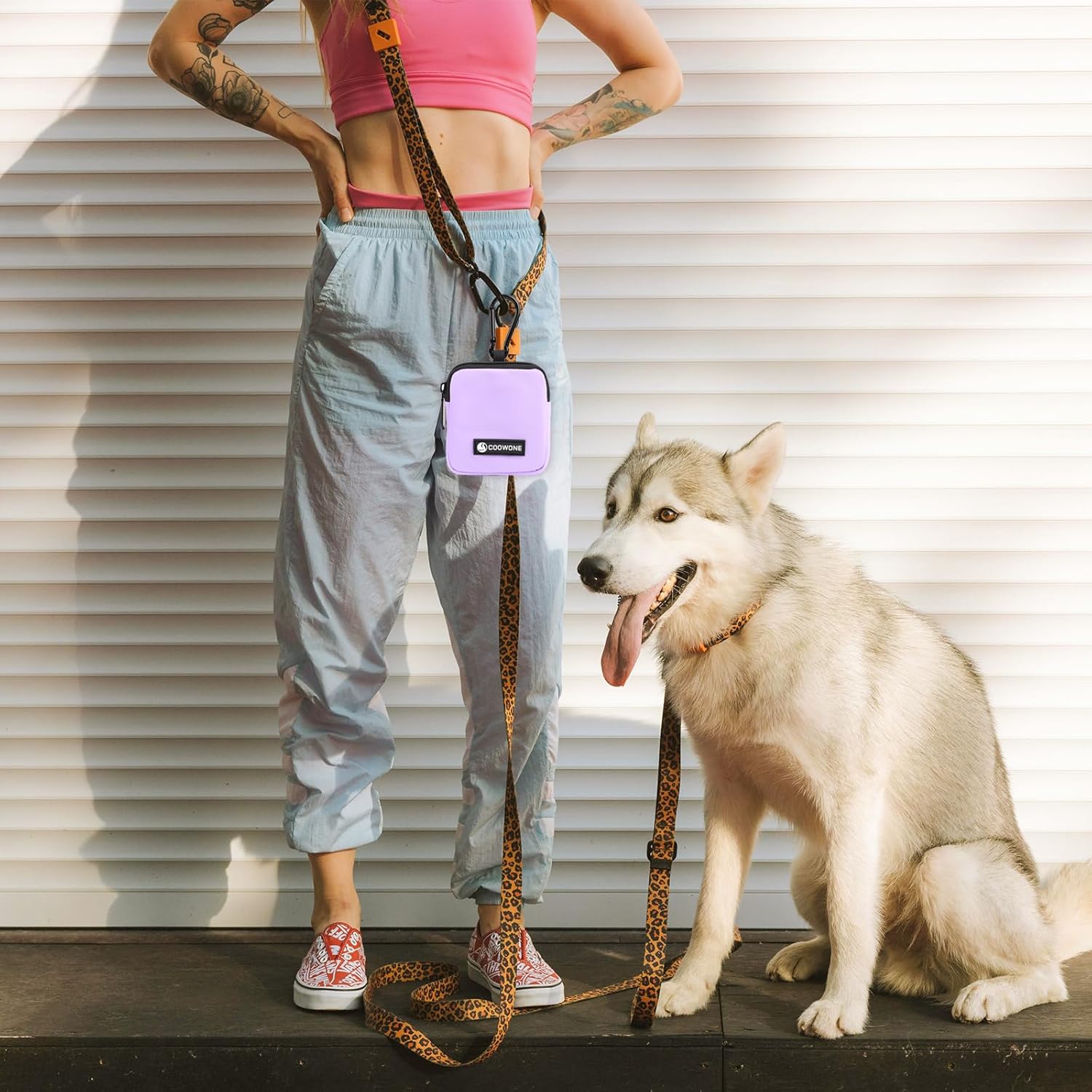 Dog Treat Pouch 2 PCS, Waterproof Small Dog Treat Bag for Leash, Hands Free Puppy Walking Bag with Carabiner, Pet Poop Bag Holder for Pet Puppy Travel or Outdoor Use, Zipper Closure to Avoid Spilling - Image 8