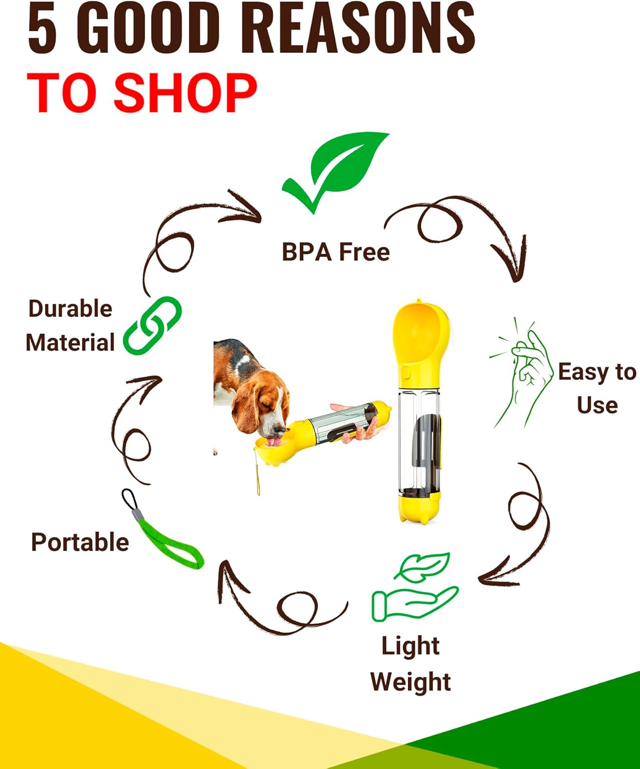 Portable Dog Accessories Leak Proof & Lightweight 4-in-1 Dog Water Bottle for Walks - Image 4