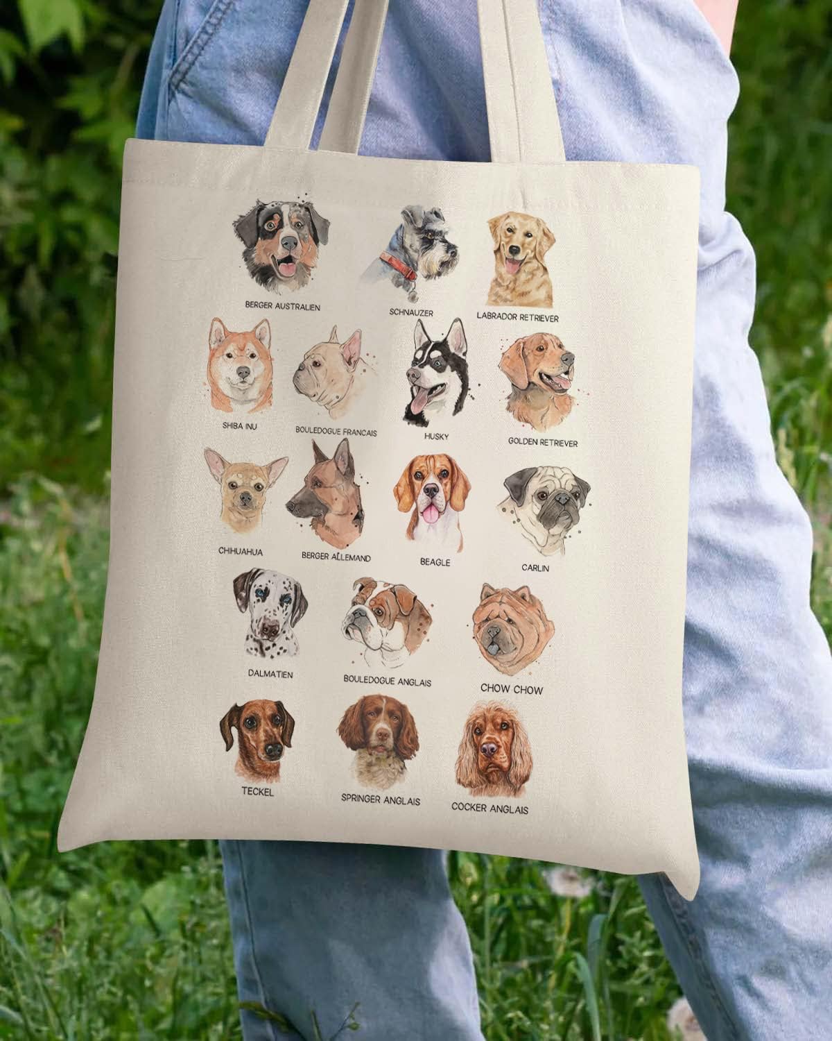 AUSVKAI Canvas Tote Bag Aesthetic for Women, Cute Reusable Cloth Cotton Bags for Shopping Beach Grocery - Image 8