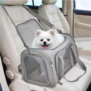 19×13×13 Inches Cat, Dog Carrier for Small Medium Puppies up to 25 Lbs,Soft-Sided Travel & Airline Approved Pet Carrier,Breathable & Foldable Design for Daily Use & Pet Care with Foldable Bowl