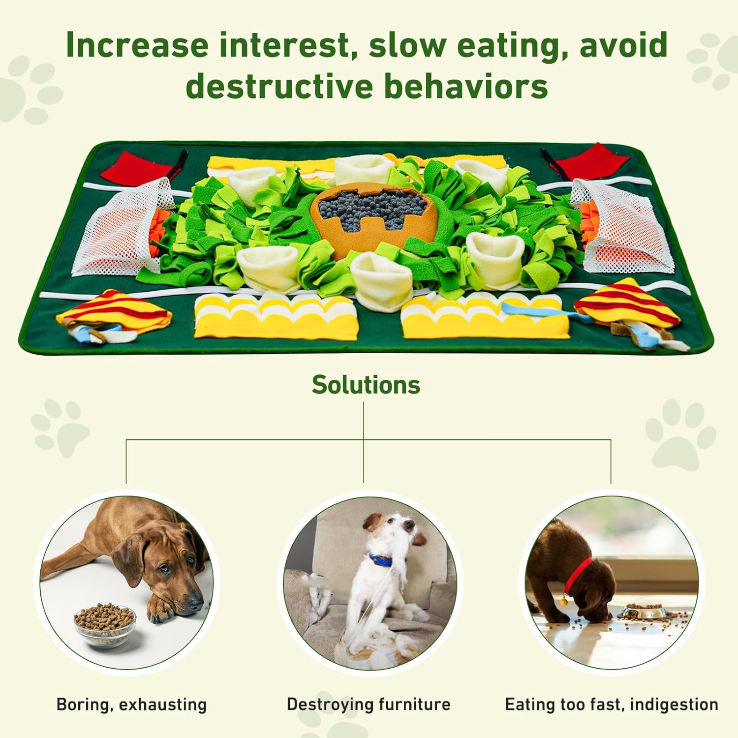 Snuffle Mat for Dogs Large Breed, 24''x32'' Interactive Sniff Mat for Dogs, Slow Feeder Dog Treat Mat for Smell Training and Mental Stimulation, Enrichment Feeding Game for All Breeds (Large) - Image 6