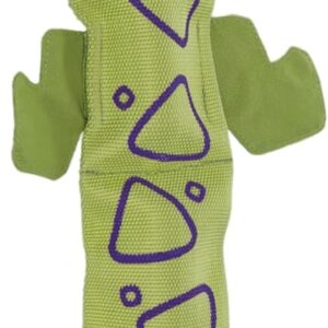 Outward Hound Fire Biterz Green Lizard Plush Firehose Material Interactive Dog Toy, Large