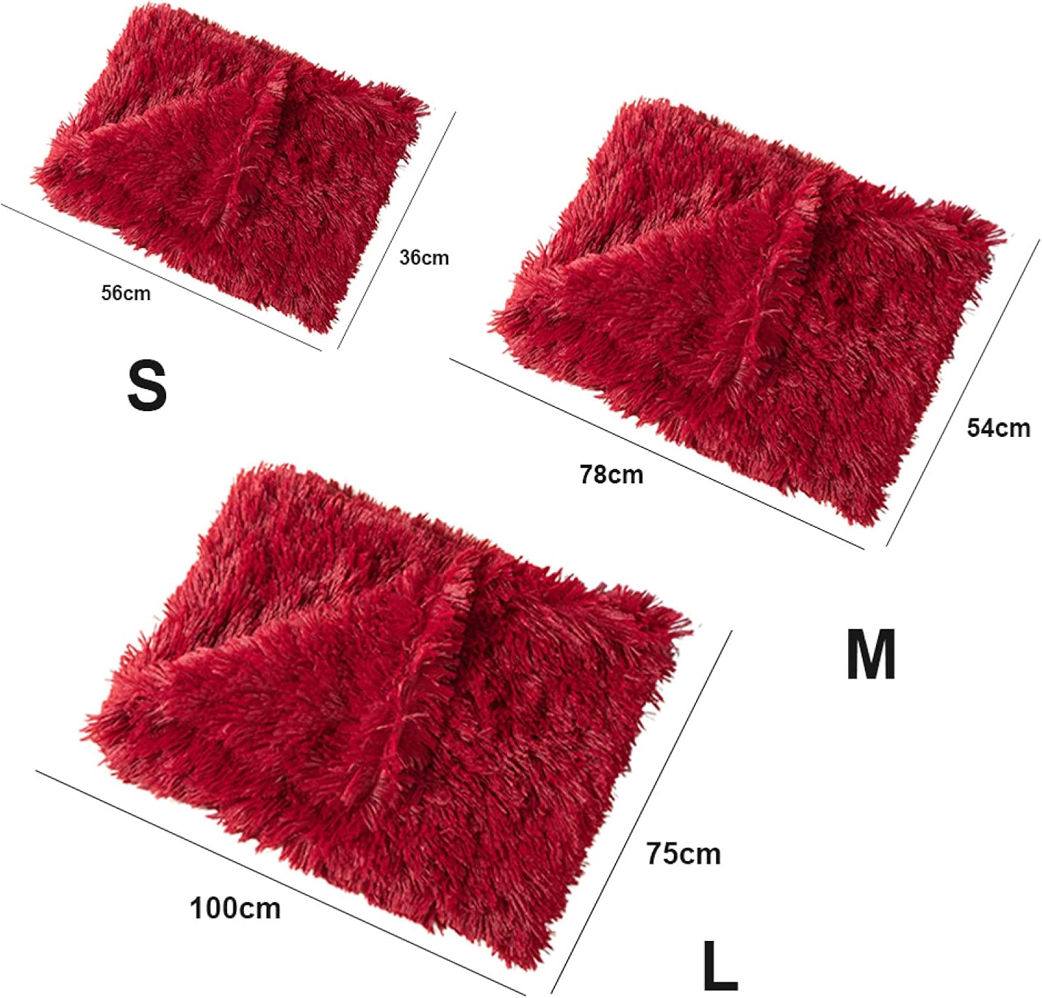 Plush Pet Blanket Bed Pad - Wine Red, S (56cm x 36cm) - Dog & Cat Winter Warm Soft Blanket for Sleeping, Napping, Camping, Travel - Image 7