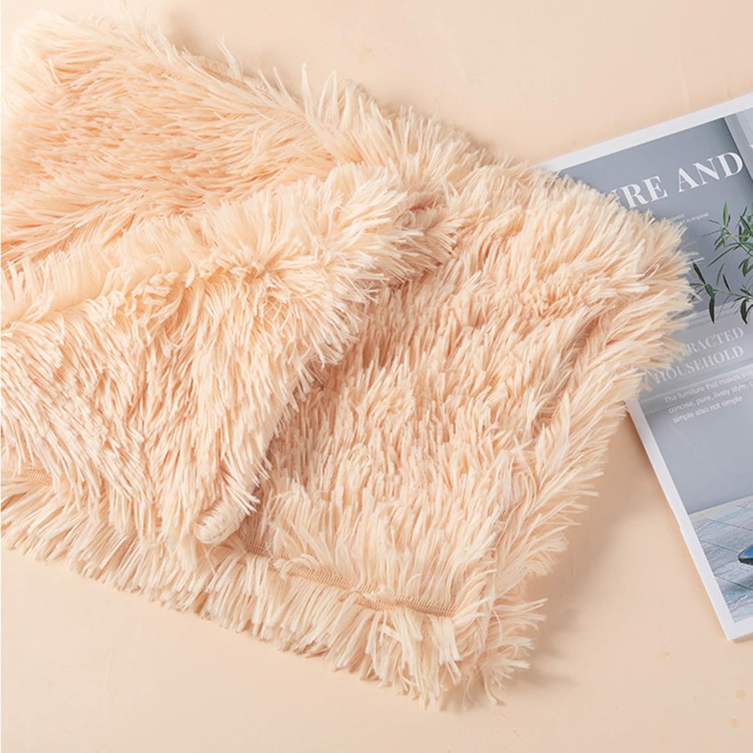 Plush Pet Blanket Bed Pad - Wine Red, S (56cm x 36cm) - Dog & Cat Winter Warm Soft Blanket for Sleeping, Napping, Camping, Travel - Image 4