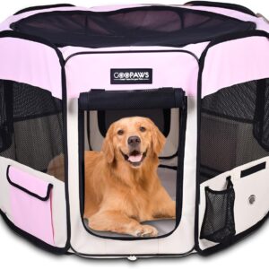 JESPET Pet Dog Playpens 36", 45" & 61" Portable Soft Dog Exercise Pen Kennel with Carry Bag for Puppy Cats Kittens Rabbits, Indoor/Outdoor Use