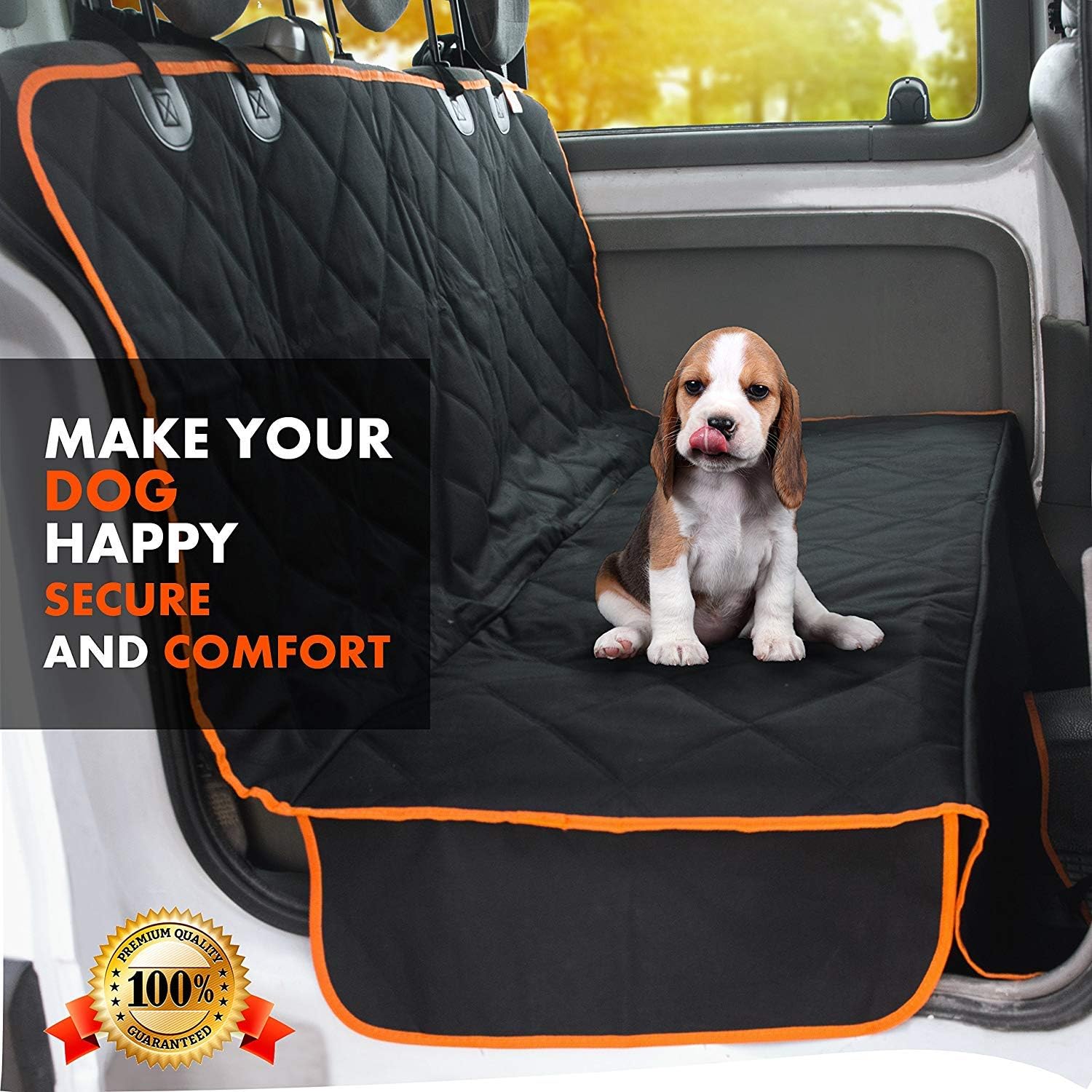 Doggie World Dog Car Seat Cover for Back Seat for XL Cars, SUVs & Trucks - Durable Car Cover Protector for Dogs, Nonslip Backseat Dog Hammock, Waterproof Scratchproof Protection Against Dirt, Pet Fur - Image 6