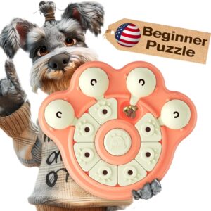 KADTC Beginner Level 1 Dog Puzzle Toy for Small/Medium/Large Dogs Food Puzzles Feeder Mental Stimulation Puppy Brain Stimulating Interactive Slow Treat Dispenser Cognitive Enrichment Mind Game