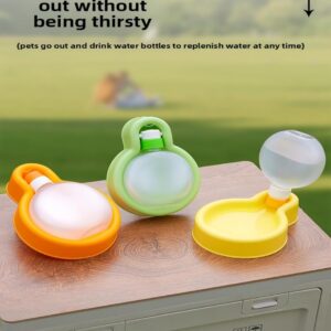 Dog Water Bottle Convenient Leak-Proof Dog Water Bottle Capacity 12 Oz (350 ml).Ldeal for Dogs on Outdoor Walks and Traveling.(Yellow, 12 Ounces)