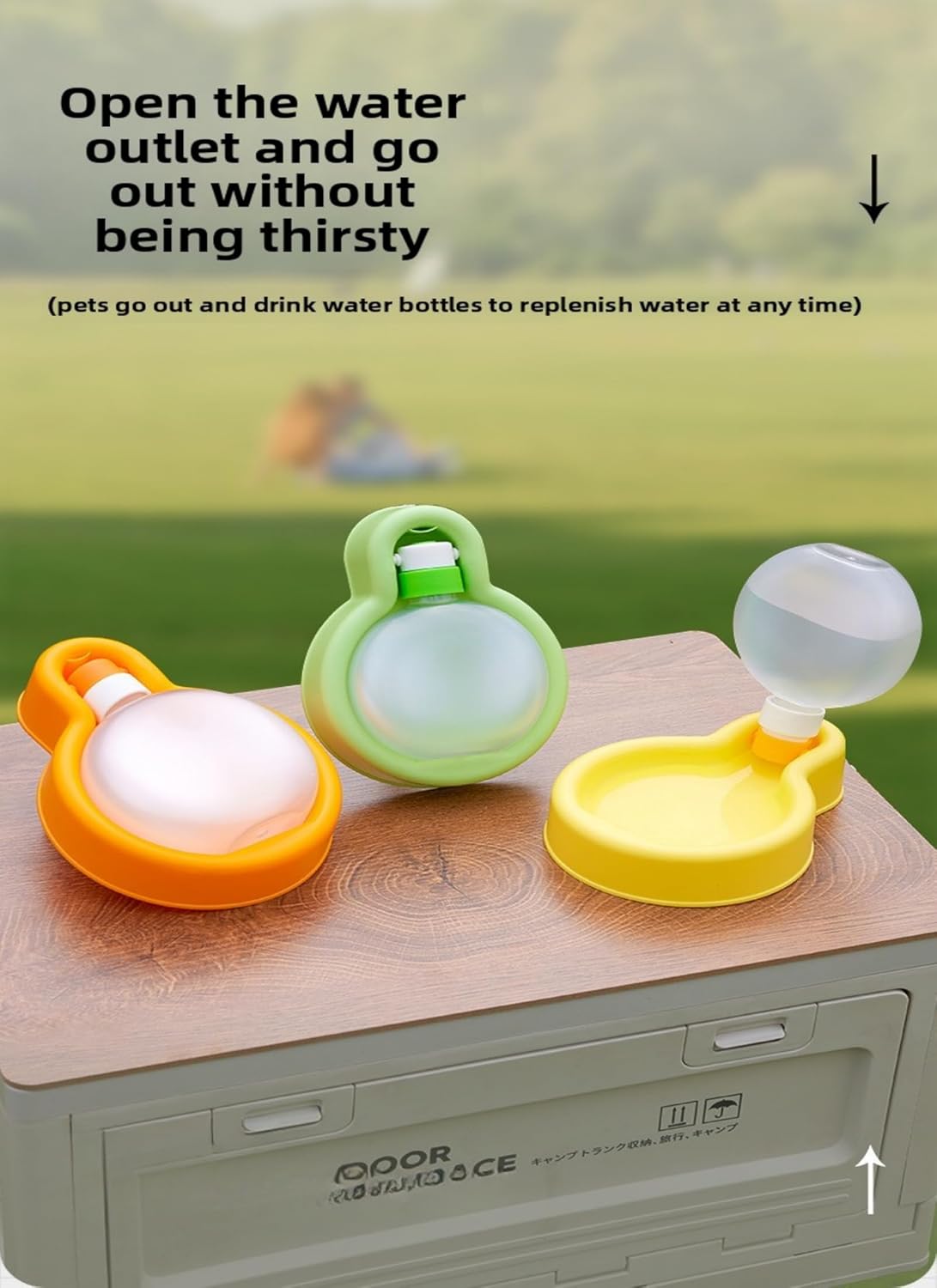 Dog Water Bottle Convenient Leak-Proof Dog Water Bottle Capacity 12 Oz (350 ml).Ldeal for Dogs on Outdoor Walks and Traveling.(Yellow, 12 Ounces) - Image 2